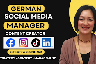 be your german social media manager and content creator