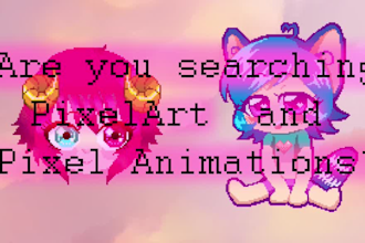 create pixel art or pixel animations gif of any character