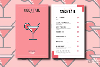 design professional food menu, restaurant  menu or price list