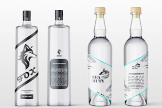 design liquor label for vodka, beer, wine, gin, whiskey, tequila