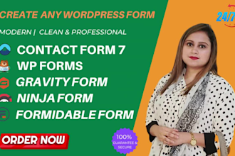create wpforms, contact form, gravity forms and fix issue