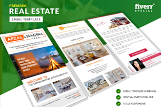 design editable email newsletter mailchimp, bombbomb, kvcore, kwcommand, brevo