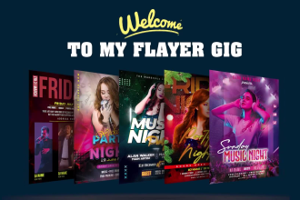 design birthday, party, hip hop, dj, event or concert flyer