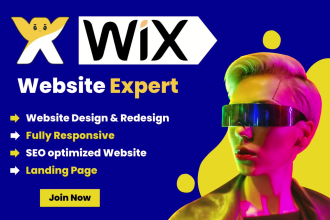 do wix website design or redesign, create wix responsive landing page, ecommerce