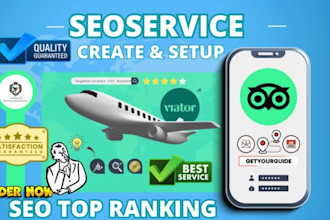 skyrocket your SEO rankings on tripadvisor, getyourguide, viator, klook, airbnb
