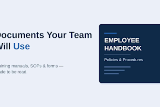 design corporate training manuals, employee handbooks, and fillable forms