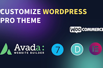 customize wordpress pro theme like avada,be,the7,divi etc