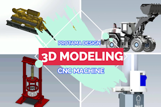 do professional 3d modeling, 3d print, simuation, and cnc