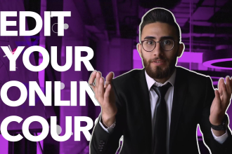 do professional video editing for your online course