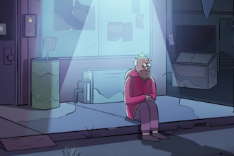 make a 2d background scene for animation fast