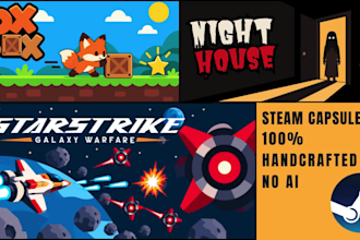 create steam capsule art, promotional key, your indie game