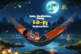 create a calming meditation lofi loop video