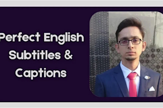 create perfect english subtitles or captions