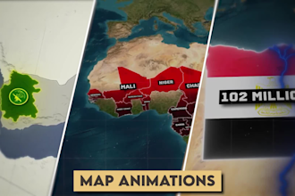 animate a map and edit a video for you in vox style