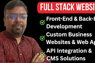 develop a responsive full stack website in react, wordpress or PHP