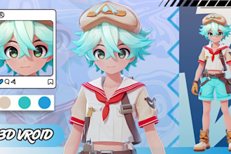 create custom 3d vtuber models with rigging and anime style