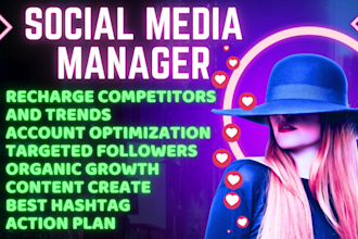 be your monthly social media marketing manager
