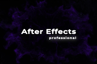 edit any after effects template or create a custom animation for you