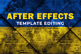 edit after effects template or make a custom animation
