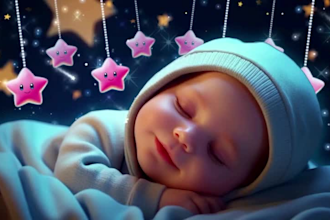 create lullaby baby sleeping relaxing video for yiutube channel