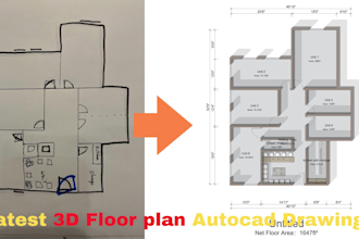 be your architect to design 2d,3d floor plan, autocad drawing,house plans etc
