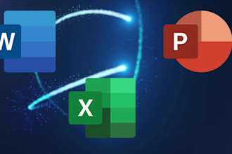 any type project on microsoft office word, excel,powerpoint