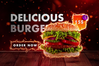 design food menu, animated TV screen menu, food flyer, all in one services