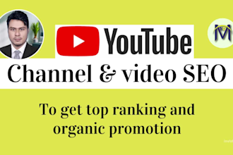 youtube video SEO and channel optimization to improve video ranking