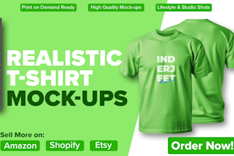 create realistic tshirt mockups