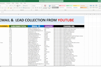 collect active youtube influencer email leads