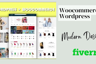build woocommerce store and design modern wordpress website