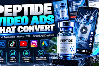 create peptide promo video for peptide ads and peptide marketing campaigns