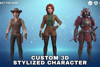 create custom stylized 3d character models for games, rigging, and animat
