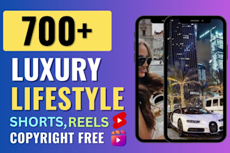create luxury lifestyle youtube shorts, instagram, tiktok