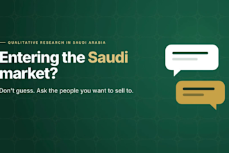 conduct qualitative research, interviews and focus groups in saudi arabia