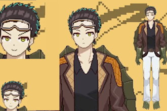create custom pixel live2d vtuber model, rig and pixel vtuber avatar