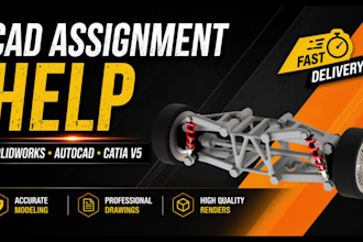 help students with cad assignments and 3d modelling