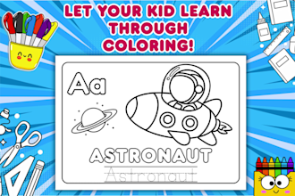 create custom adorable coloring pages for kids and toddlers