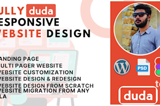 design, redesign modify and transfer websites using duda website builder