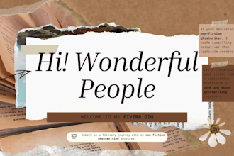 write an unforgettable memoir or biography