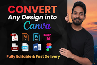manually convert image, PDF, PSD, or ai file to canva editable