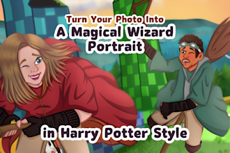 draw a harry potter cartoon portrait from your photo