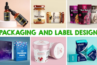 design professional packaging and label for your product