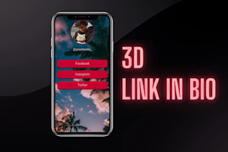 create a 3d link in bio page