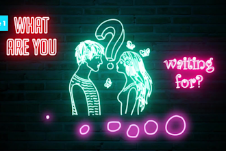 create premium neon hand drawn animated lyrical video