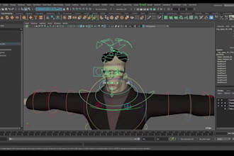 3d cartoon rig for 3d animation,game ready character mocap ik fk,controls,facial