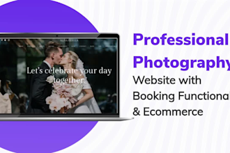 create photography website with booking functionality