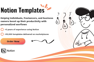 build a custom notion template for business and personal use