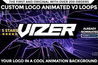 animate your logo in a 4k vj loop video