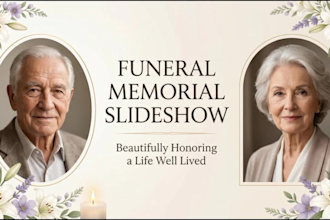 create a beautiful funeral memorial slideshow video